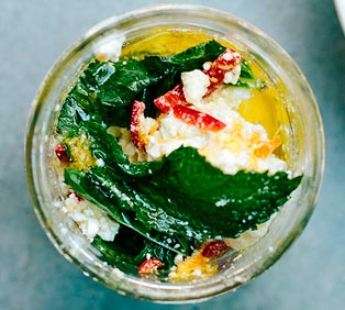 Marinated Feta with Orange Zest and Red Chile